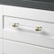 Gliderite Hardware 5-1/16 in. Center to Center Clear Acrylic Cabinet Pull Satin Gold 4718-128-SG-1 - alternate 3